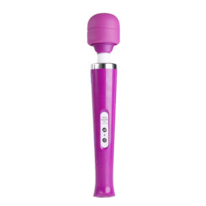 Bezdrátová masážní vibrační hlavice magic wand massager USB fialová