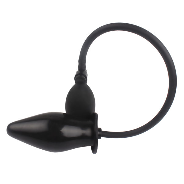 Inflatable butt plug, nafukovací anální kolík černý