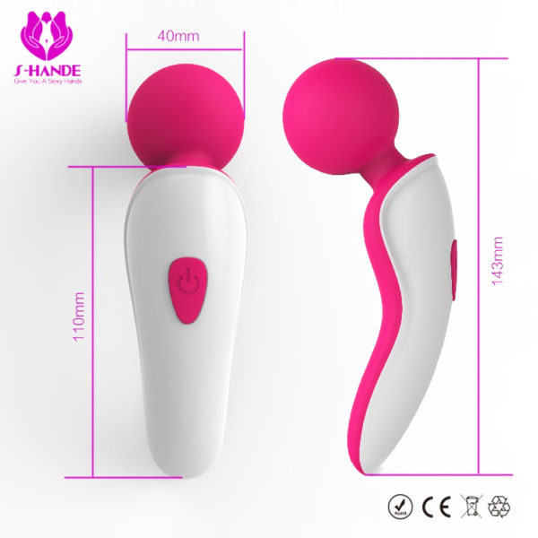 EVE wand massager - masážní hlavice růžová, USB