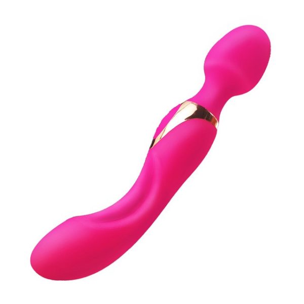 Selftime wand massager USB růžový │ Vibrační masážní hlavice