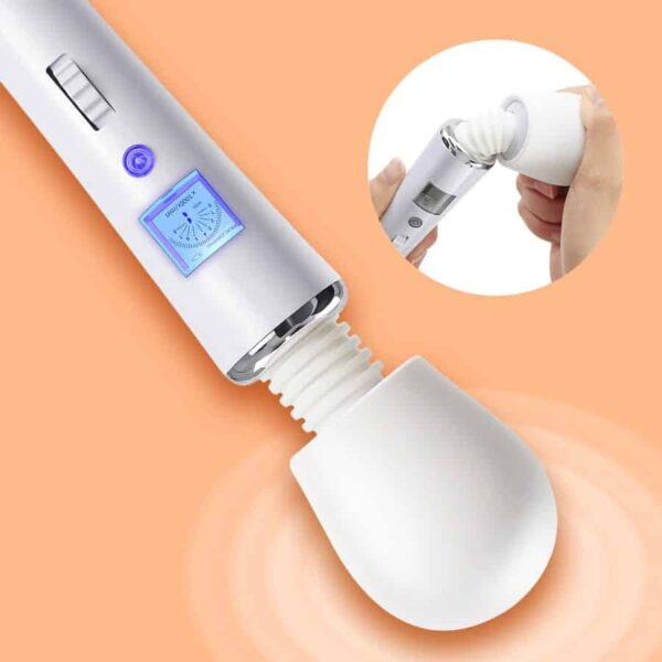 Lesparty Goddess magic wand massager s LCD - bílý - Image 9