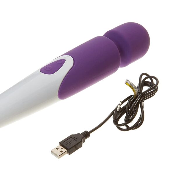 iWand magic wand massager USB fialovy 000 2 600x600 - iWand massager - 10 rychlostní masážní hlavice fialový
