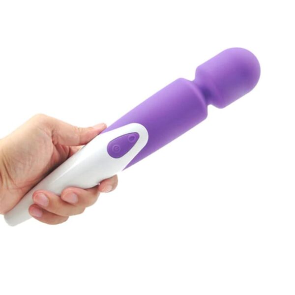 iWand magic wand massager USB fialovy 001 600x600 - iWand massager - 10 rychlostní masážní hlavice fialový