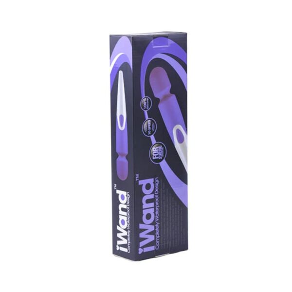 iWand magic wand massager USB fialovy 002 600x600 - iWand massager - 10 rychlostní masážní hlavice fialový