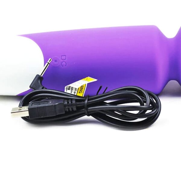 iWand magic wand massager USB fialovy 003 600x600 - iWand massager - 10 rychlostní masážní hlavice fialový